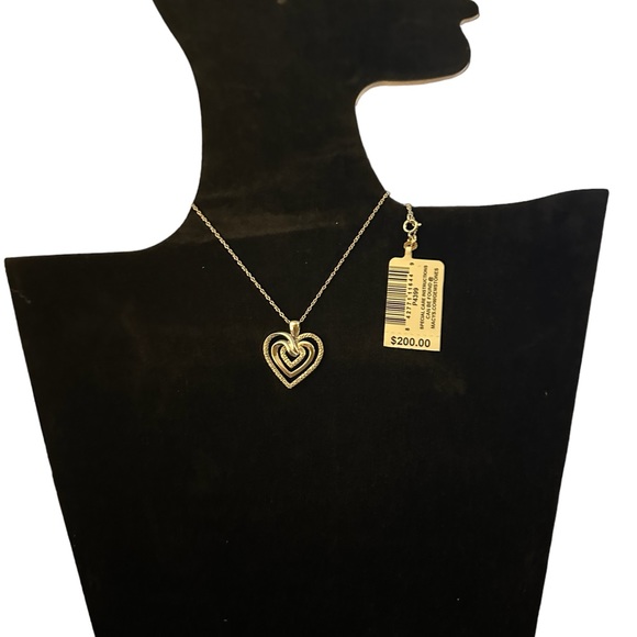 Diamond Multi-Heart 18" Pendant Necklace (1/10 ct. t.w.) in Sterling Silver - Picture 4 of 6